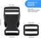 1 Inch Plastic Buckles, 80 Side Release Strap Buckles and Slides Parachute Buckles for DIY Backpack Luggage Strap